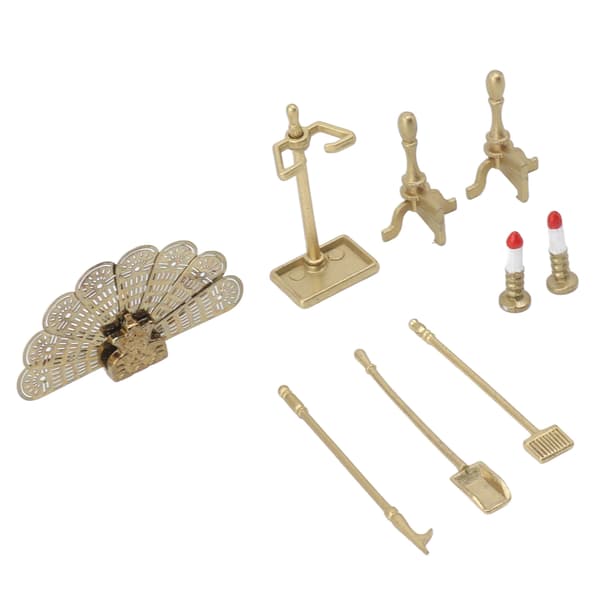 Dukkehus Pejs Tilbehørssæt 1/12 Skala Miniature Møbelindretning