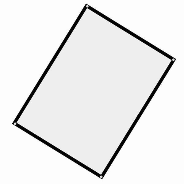 Bærbar, foldbar, hvid projektionslærred (60 tommer)