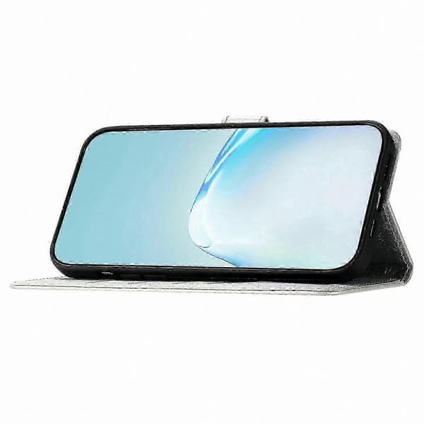 Magnetisk lukning lyse lilla pung etui i kunstlæder til Galaxy A36 5G Silver