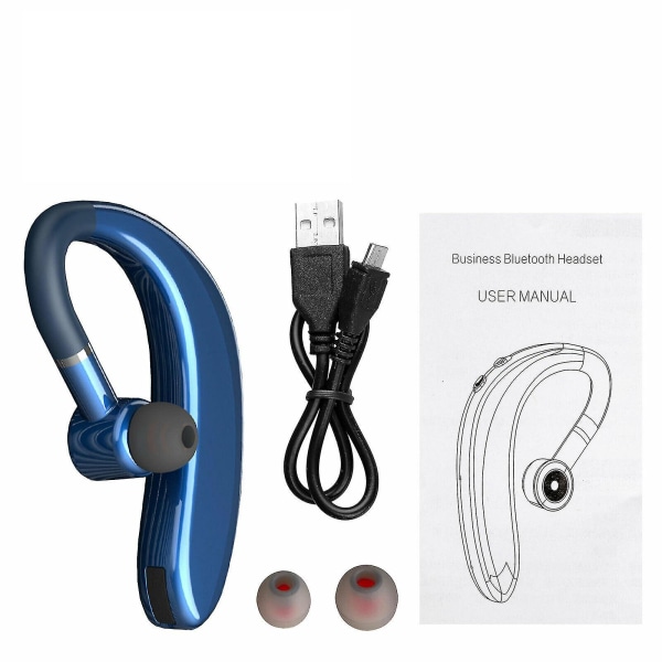 Bluetooth headset, trådlös Bluetooth hörlur Blå Blue