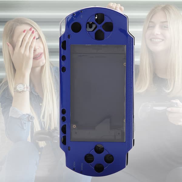 PSP 1000 Blue Full Shell Housing Set med knappsats
