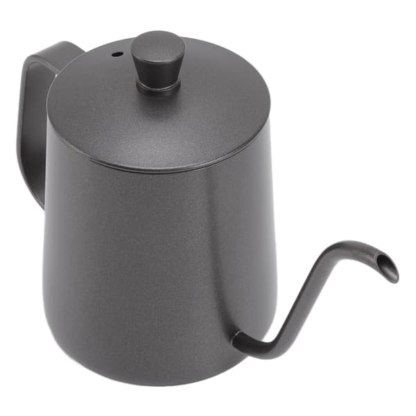 Lang Smal Sort Rustfri Stål Rustfri Lille Hæld-Over Kaffekedel med Låg 350ml