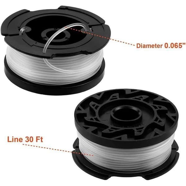 [BQ]Nylonsnøre spole - Black & Decker - A6481 A6485 - 6-pakning - 10 m - Erstatningstrimmer