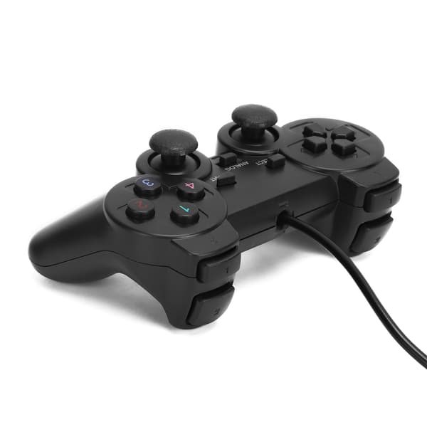 Retro USB Kablet Spillkontroller 1,5 meter Kabel for PS2 Svart