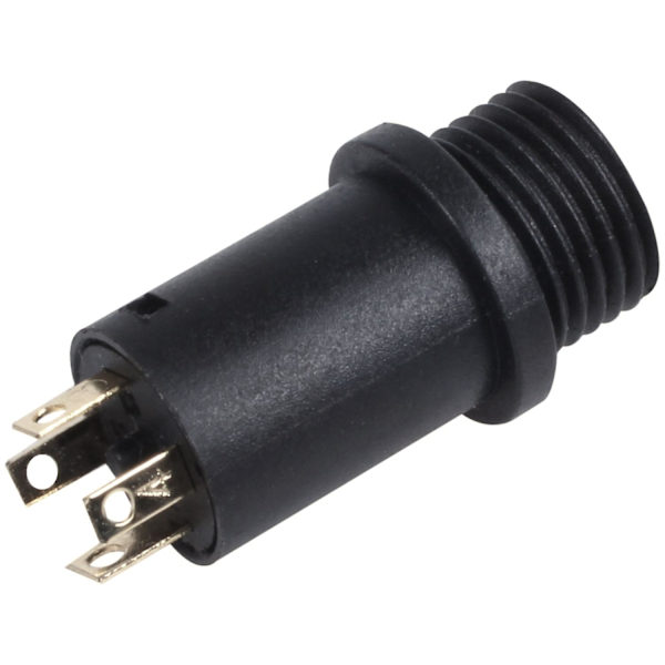 10 stk 3,5 mm mini stereo hun panelmonteret hovedtelefon lodde, sort 4 leder black