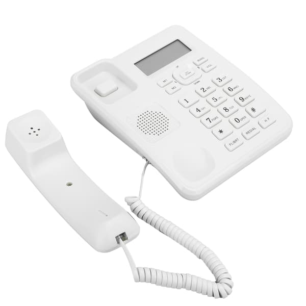 Hvit Husholdningstelefon Fastline - KXT6001CID