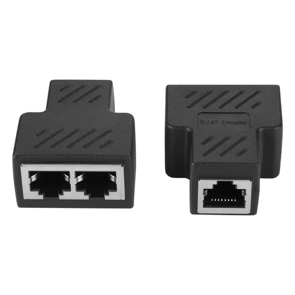 3,5 mm uros RJ45 verkkojakaja splitter-sovitin - 2 kpl