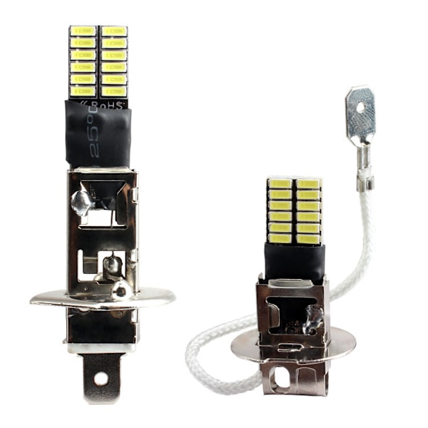 2X High Power H3 6000K Xenon White 15W LED 800LM Sumu Driving DRL Hehkulamppu