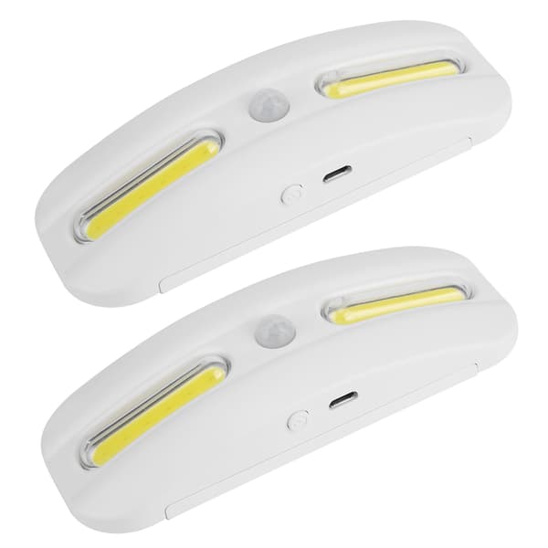 2 STK USB COB LED Bevegelsessensor Skaplys for Hjem Korridor