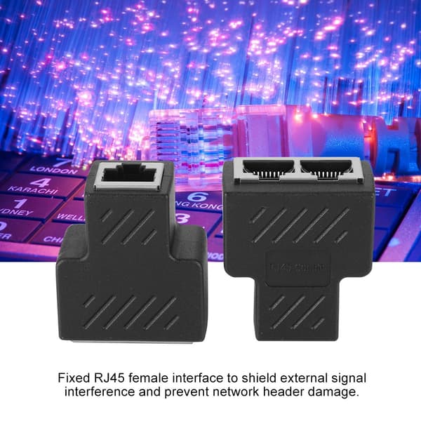 3,5 mm uros RJ45 verkkojakaja splitter-sovitin - 2 kpl