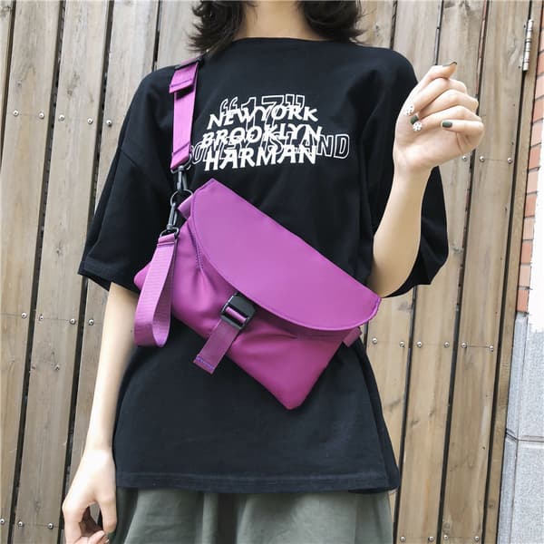 Stor Unisex Casual Messenger Bag for Reise Lilla