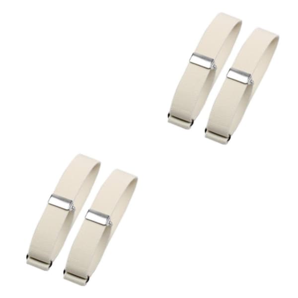 【BQ】1/2/3/5 2 st. Mode herreskjorte ærmeholder elastisk Hvid 2x32cm 2S 2Set White 2x32cm