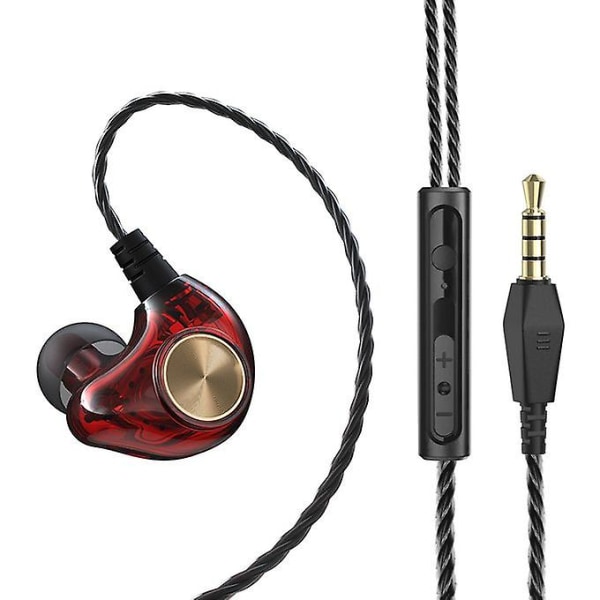 Subwoofer Stereo Bass Earbuds Hörlurar med mikrofon