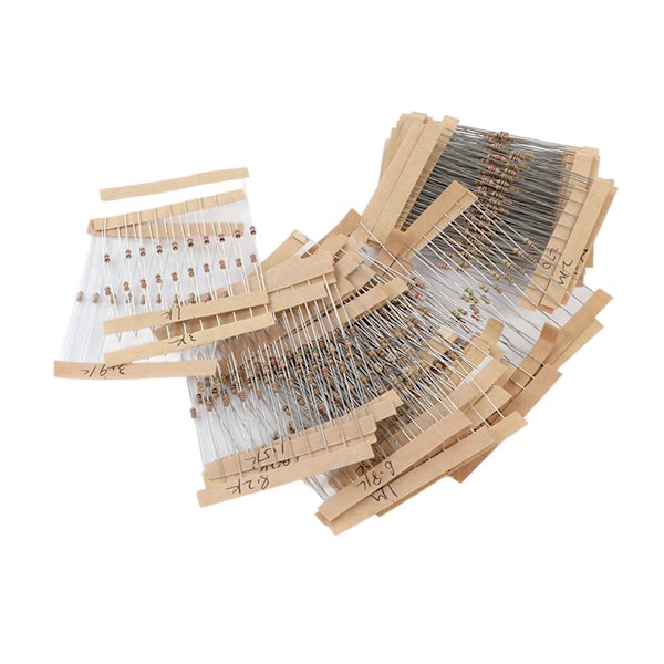 640 stycken kolfilmresistor 64 värden 1/6W nominell effekt 5% kolfilmresistor sortimentssats 1 ohm - 10 megaohm