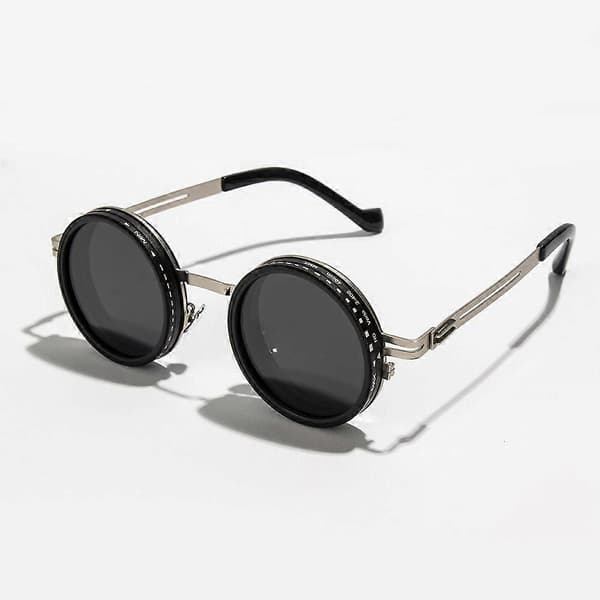 【BQ】Adaptive ND-filter Justerbare Dæmpningssolbriller Retro Runde UV400-beskyttelse silver