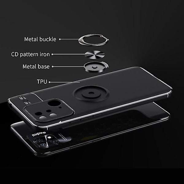 Redmi 10c Case , Ringhållare Ställ Mjuk Tpu Stötsäker Cover För Xiaomi Redmi 10c