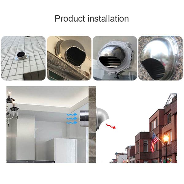100/150mm Ventilasjon Uttak Rustfritt Stål Luftventil Gitterdeksel