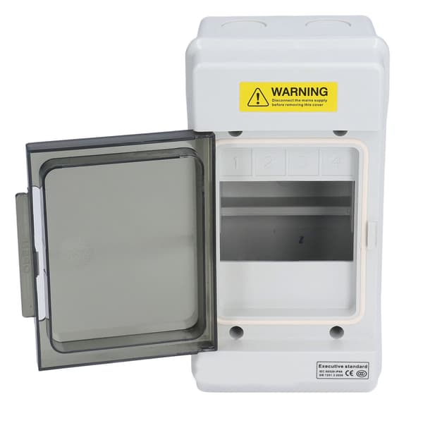 Kopplingsdosa Vattentät 4-vägs Plast Junction Box Transparent Lock DIN-skenfäste