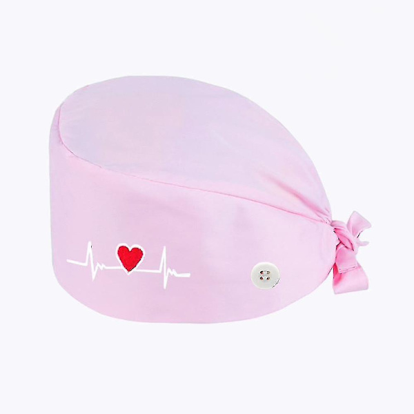 Justerbar unisex bomullsskrubbhatt, arbetskepsar för skönhetssalonger PINK