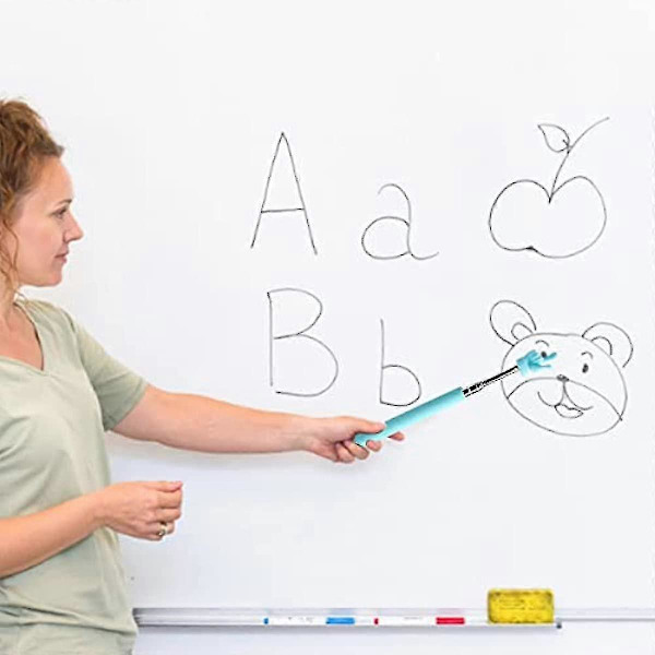 【BQ】Teacher Pointer for School, Retractable Telescopic Stick for Effective Presentations Green