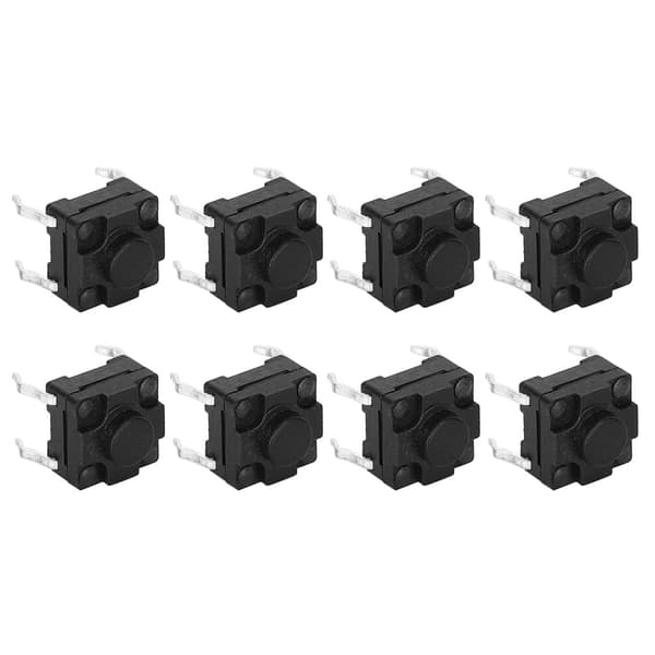 100 stk. Vandtæt Taktil Trykknap Kontakt Lys Touch Patch 6x6x5mm