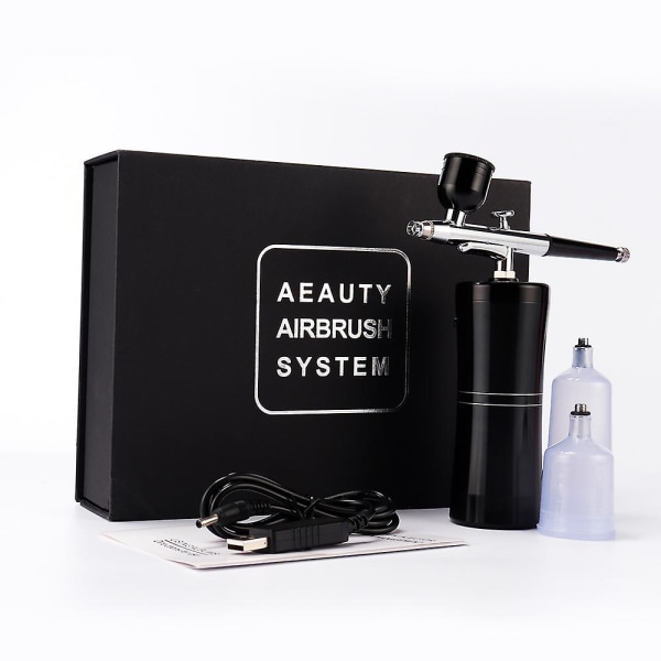 Top 0,3 mm Mini Air Compressor Kit Air-brush Paint Spray Gun Airbrush för spik