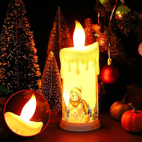 2st Julbatteri Drift Led Ljus Jultomten Santa