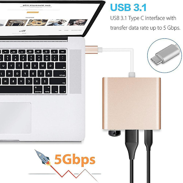 USB C -keskitin, Ultra Slim Type C -keskitinsovitin, Usb-c- power