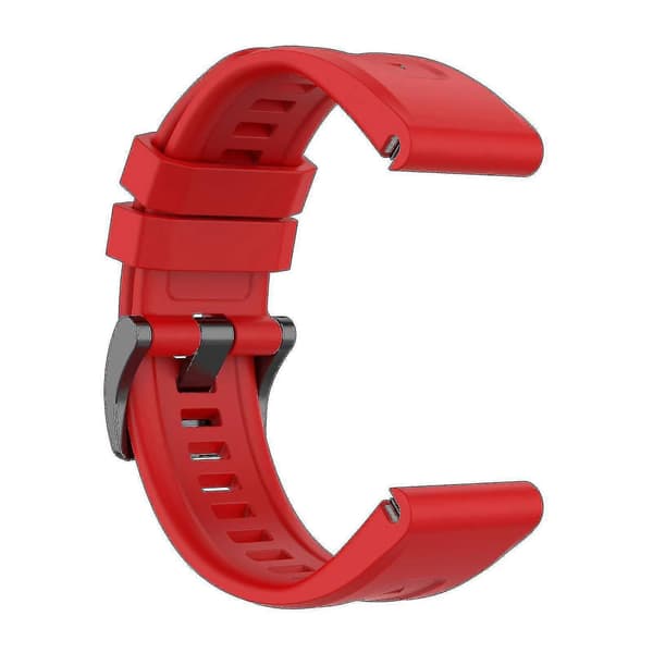 Armbånd til Garmin Fenix 7s/6s/5s Silikone Smartwatch Rem Ridsefast Rem Red