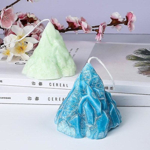 Candle Molddiy 3d Iceberg lysform, stearinlysfremstilling, aromaform, gør-det-selv silikoneform, juledekorative forme