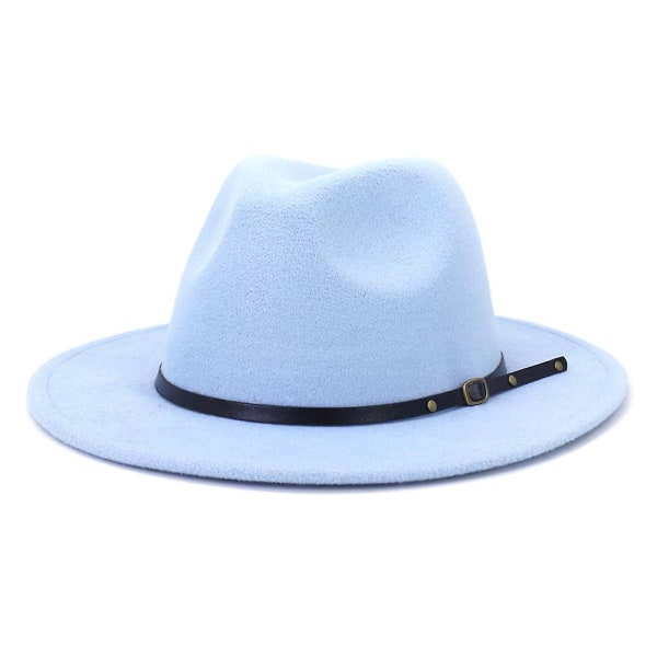 Naisten tai miesten villainen huopa Fedora-hattu sky blue