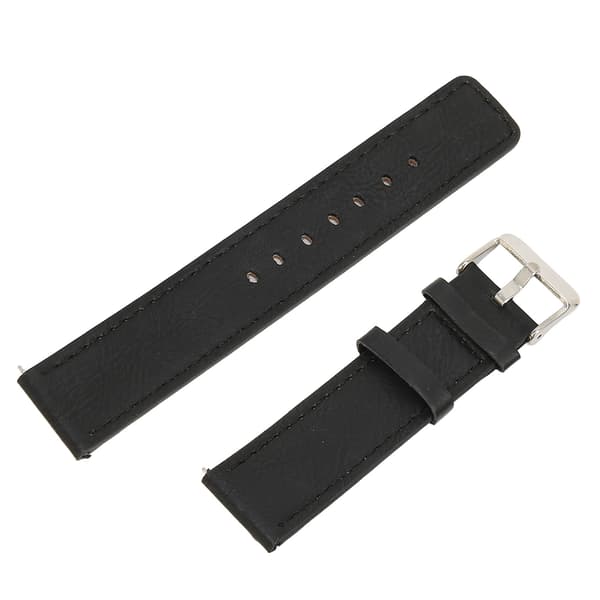 20mm Læderrem Udskiftningsbeslag Rem Armbånd til Amazfit GTS 3 til GTS 2 til Bip S til Bip U Sort