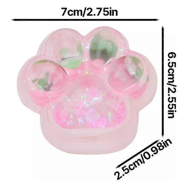 Håndlaget Taba Squishy Stor Katt, Kjempe Squishy, Squishy Paw for Barn Voksne Strawberries