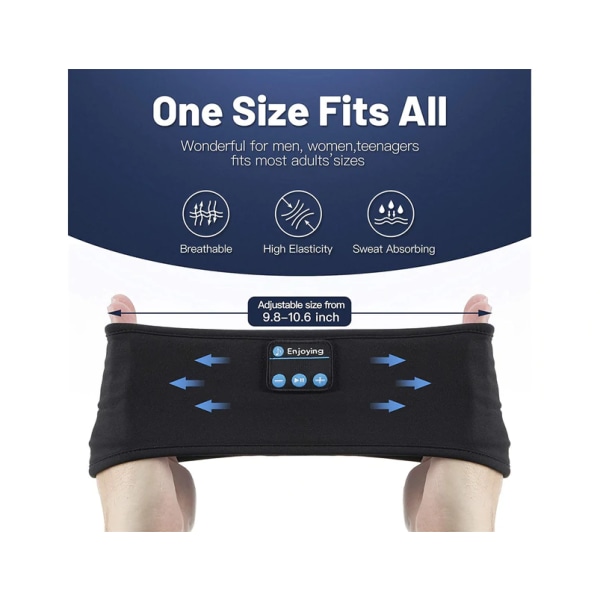 Bluetooth Sports pandebånd (sort)