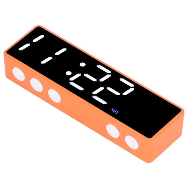 LED Digital Timer Multifunktionell Elektronisk Skrivbordsklocka Orange Ram Grön Vit Display för Sovrum Gym