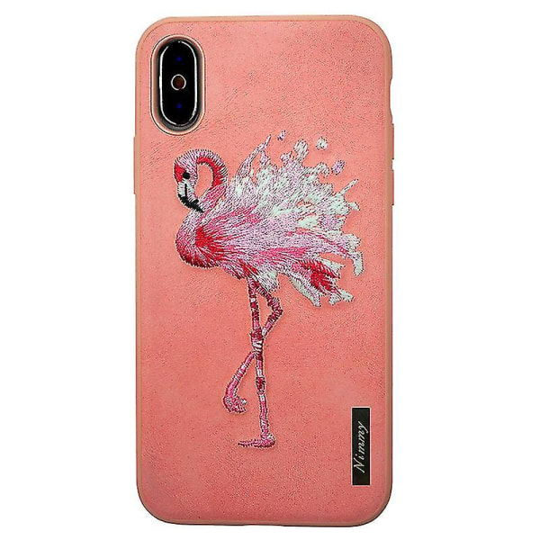 Anti-dropp Flamingo Emboss skyddande iPhone och Samsung- case