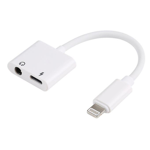 Gl011 2 in 1 8 pin naaras + 3,5 mm naaras - 8 pin uros audiolataussovitin, iPhone Xr / Iphone Xs Max / iPhone X & Xs / iPhone 8 & 8 Plus / Iph