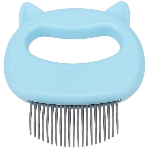 Cat Comb Massager Kæledyrshårfjerning Masserende Shell Comb Massageværktøj Blue