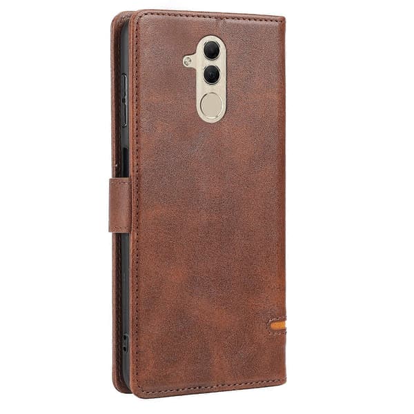 【BQ】Classic Leather Wallet Case for Huawei Mate 20 Lite Brown