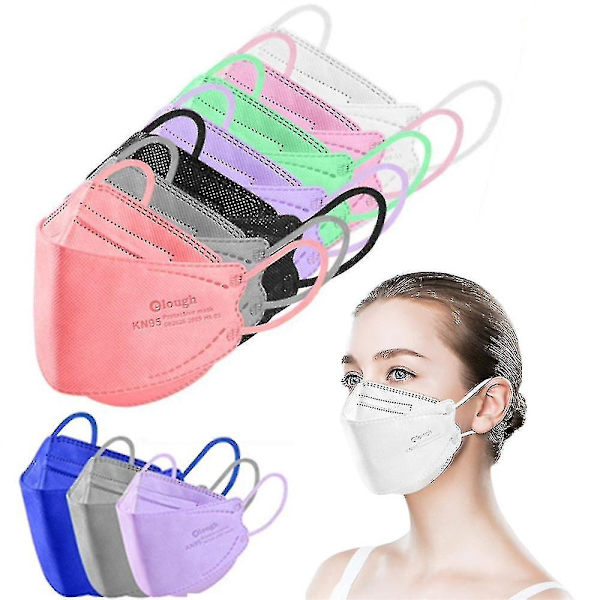 Kn95 Mask Skyddande ansiktsmasker Ansiktsmasker för vuxna Antidammmasker 50PCS BLAVK