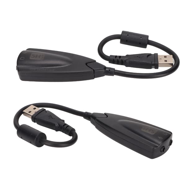 Virtuelt 7.1 Lydkort USB Stereo Lydkort Hodetelefonadapter for PC og Bærbar PC