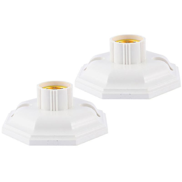 2st E27 Skruvlamphållare Octagon Slitstark 250v 6a Ljusbaser