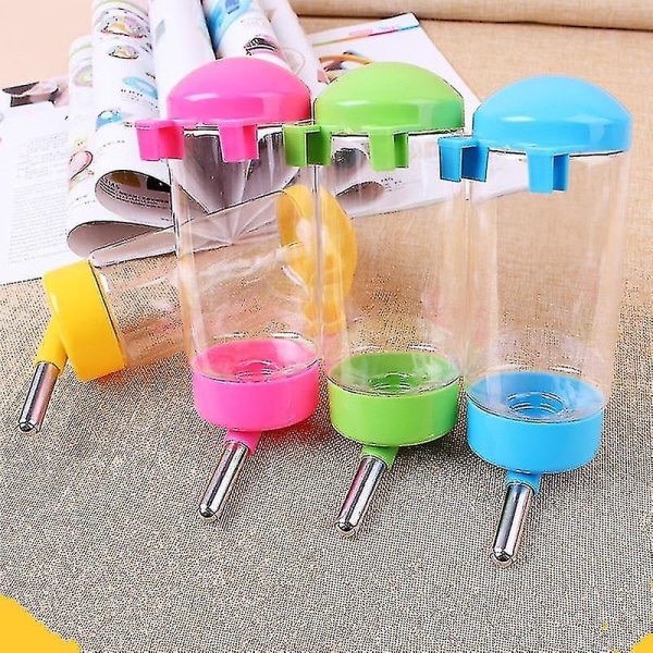 Plastic Drinking Water Bottle Dispenser - Feeder For Pet yellow 250ml