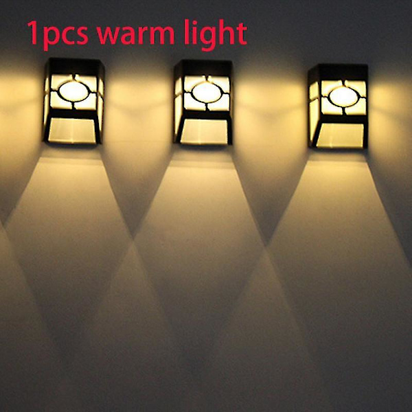 Led aurinkovalo ulkoseinävalaisin käytävä portaikko valo vedenpitävä 3 valaistusväriä syttyy automaattisesti yöllä