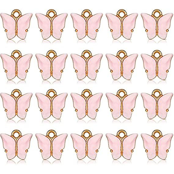 30 kpl Butterfly Charms Akryyli Perhosriipus Rannekoru Perhosriipus