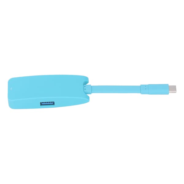 3 i 1 USB C Docking Station 4K HDMI Multifunktionel Erstatningsdock Blå