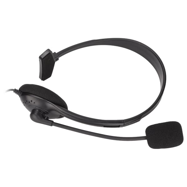 Justerbart headset med støyreduksjon for ett øre til datamaskiner - Svart