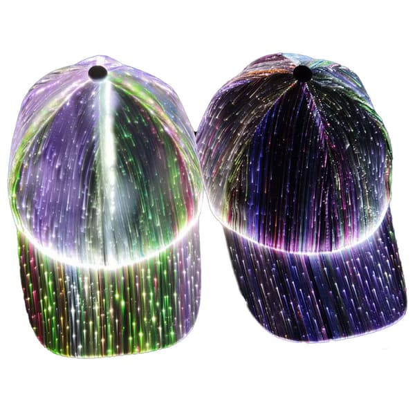 Halloween Farveændrende LED Lysende Hat Julefiberoptisk Baseballhat Hip Hop Hat