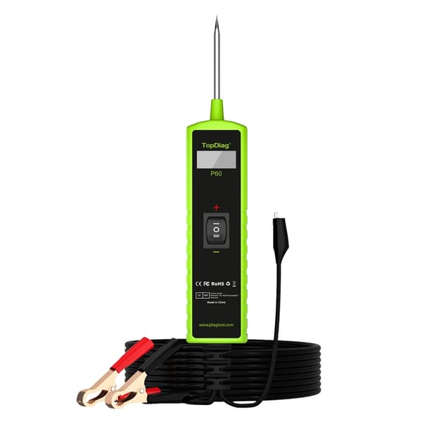 【BQ】Biltester DC6/12/24V Digital kredsløbstester, Kraftig lystester Spændingstester Elektrisk testpen