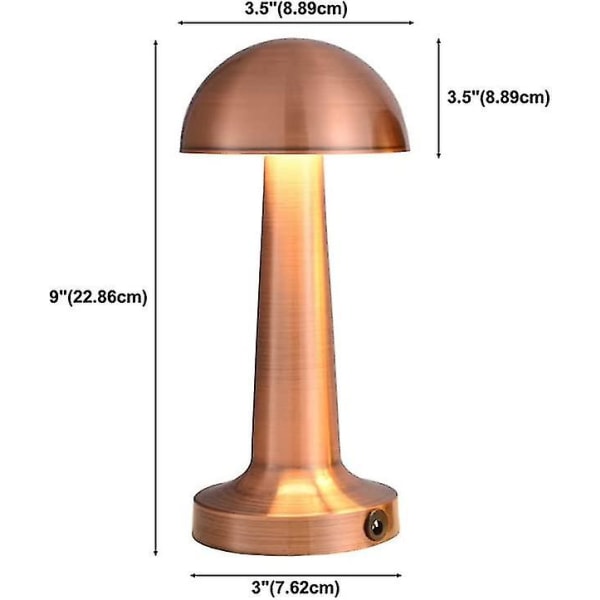 Touch Sensor Bar oppladbare bordlamper (gyldne) A Brown